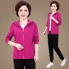 Abrigo de Primavera y Otoño para Mujeres de Mediana Edad y Mayores Nuevo Traje Deportivo Talla Grande Top Traje Deportivo para Madre de Mediana Edad