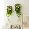 Parede de Plantas Artificiais Verdes da Moda, Flores Artificiais para Restaurante, Hotel, Parede da Sala de Estar, Fundo de TV, Decoração para Pendurar em Porta-Retratos, Reforma e Arranjo
