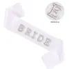 Ropa Transfronteriza Europea y Americana para Futuras Novias, Tirantes con Letras de Perlas, Etiqueta para Despedida de Soltera de Novia, Atuendo de Boda