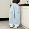 Calças Casuais de Verão para Meninas 2026 Novo Estilo Coreano Chique Roupa Exterior Moda Calças de Perna Curva Calças de Trabalho de Verão para Meninas