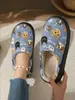 Pantuflas de comercio exterior transfronterizo con estampado de gato, pantuflas de algodón POD, pantuflas de punta abierta de suela gruesa para todas las estaciones, disponibles diseños personalizados, envío directo JIT transfronterizo