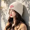 E-commerce Transfronteiriço Chapéu Quente Outono/Inverno Feminino Natal Vermelho Circunferência da Cabeça Grande Chapéu de Tricô Casual ao Ar Livre Proteção contra Frio Chapéu de Lã