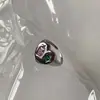 Anillo de amor de circonitas coloridas para mujer, estilo INS, combinación de nicho, ajuste de apertura de alta gama, moda 2023, nuevo estilo