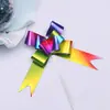Novo laço arco-íris flor de mão flor de carro de casamento embalagem de presente flor fit 18#30#45#