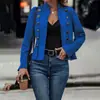 Otoño 2026 Nuevo Ropa Femenina Transfronteriza Europea y Americana Cómoda Casual Doble Botonadura Color Sólido Cuello Alto Manga Larga Chaqueta Abrigo