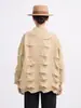 Camiseta Plisada Hecha a Mano de Issey Miyake Japón Más Vendida Irregular Holgada de Longitud Media Cubre Imperfecciones Manga Larga Jersey Versátil