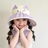 Sombrero de Protección Solar para Niños Primavera y Verano Sombrero de Protección UV para Niños y Niñas con Ala Ancha Animales de Dibujos Animados Sombrero Solar Delgado para Bebés