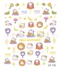 Pegatinas Calcomanías para Uñas Portátiles Panda Mariquita de Siete Estrellas Tortuguita Colección Linda Cuadrícula Completa Linda Pegatinas para Uñas DIY