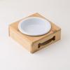 Fábrica de comercio exterior personalizada marco de madera cerámica Plato para Mascotas protección del cuello 5 pulgadas AliExpress gatito gatito anti-golpes comedero para perro