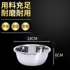 Fuente de Acero Inoxidable para Condimentos Estilo Europeo Cuenco para Sopa Tanque Redondo para Condimentos Lavabo Doméstico para Verduras Cuenco para Batir Huevos Ensaladera Engrosado