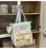 Mochila estilo faculdade, fofa, de grande capacidade para alunos do ensino fundamental II e médio, adequada para carregar laptops e livros, casual e versátil, perfeita para o trajeto e aulas extras