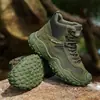 Botas de Caminhada Funcionais para Homens Plus Size, Botas de Trabalho, Solado Grosso, Resistentes ao Desgaste, Respiráveis, Confortáveis, Sapatos Casuais Masculinos, Sapatos Esportivos