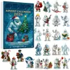 Muñeco de Nieve Bigfoot Transfronterizo, Bruja Maligna, Casa Embrujada Calendario de Cuenta Regresiva Navideña Caja Sorpresa Adorno Acrílico