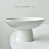 Prato Cerâmico Vintage Multifuncional com Destaque para Refeição Frutas Prato Criativo de Pé Alto para Lanches Prato de Jantar Chinês Tigela Tigela de Salada Transfronteiriço