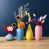 Serie de Color Morandi Nórdico Cerámica Pequeño Jarrón Decoración para Arreglos Florales para Sala de Estar, Comedor, Cafetería, Porcelana Blanca Creativa Pastoral