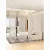 Pantalla de cristal divisor de lujo ligero, giratoria, simple, sala de estar, recibidor, pantalla de cristal de arte en hierro de acero inoxidable