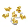 Año del Caballo Oro Arena Accesorios Estilo Chino Zodiaco Colgante de Pony Colgante con Goteo de Aceite por Agujero Collar Pulsera DIY Colgante de Dibujos Animados