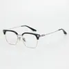 Gafas Retro Estilo Ceja para Hombres de Negocios con Montura de Titanio Puro, Modelo de Diseñador de Shenzhen, 80902 Forma Cuadrada