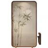 Biombo para Sala de Estar, Uso Doméstico, Madera Maciza, Oficina, Sala de Té, Dormitorio, Decoración de Bambú Estilo Zen, Pantalla de Asiento, Entrada