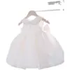 Vestido Estiloso para Meninas, Vestido de Primeiro Aniversário de Inverno para Crianças, Vestido de Performance sem Mangas, Vestido de Princesa