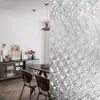Pegatina de Vidrio Vintage de Flor de Begonia para Baño, Translúcida y Opaca, Anti-Miradas Indiscretas, Película Eléctrostática para Privacidad de Ventana de Vidrio