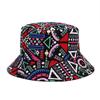 Chapéu de Pescador Feminino Estilo Étnico Retrô Chapéu de Sol Japonês Geométrico Chapéu Bacia Masculino Casual ao Ar Livre Chapéu Dupla Face Tendência Transfronteiriça