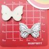 Urso de diamante galvanizado coração borboleta flor gravata borboleta diy plástico acessórios adorno de cabeça grampo de cabelo capa de celular fivela de sapato adesivo