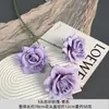 Arreglo de Escena con Flores Artificiales, Flores Falsas Serie Morada para Celebraciones de Bodas, Arreglos Florales de Piso, Flores para Decoración de Escena de Salón de Bodas