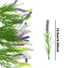 Flores Plásticas Simuladas Nuevas Flor de Valla de Burbujas Lavanda de 7 Cabezas Flor en Maceta Sala de Estar Oficina Mesa de Comedor
