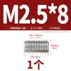 Tornillos de Fijación de Acero Inoxidable 304 Chapados en Oro, Extremo Plano, Tornillos sin Cabeza, Tornillos de Fijación de Extremo Cónico M2 M2.5 M3 M4