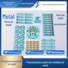Processamento de etiquetas de níquel metálico, adesivo de transferência de metal, etiqueta de níquel banhada a ouro, adesivo de letra pura, etiqueta de metal com logotipo de aço inoxidável