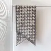 Cachecol Espesso Clássico Pied-de-Poule Estilo Coreano Xale de Alto Padrão Cachecol de Tricô Cachecol Versátil Estilo Coreano para Mulheres