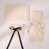 Bolsas de Lona de Algodón tipo Sobre Personalizadas con Cordones, Empaque Digital para Ropa de Color Natural, Bolsas con Solapa Superior, Bolsas con Cremallera, Bolsas con Cordón
