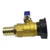 Conector para Accesorios de Barril IBC, Pezón de Válvula de Latón Electrochapado con Doble Rosca Exterior, Grifo de 1/2 Pulgada 3/4 1 Pulgada