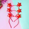 Bandera roja pequeña del Día Nacional 11 venta caliente bandera roja de cinco estrellas pasador banda para el cabello actividad de amor para niños pequeño regalo