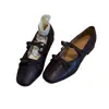 Zapatos Mary Jane de Piel de Oveja con Aumento Interior para Mujer, Zapato Pequeño de Cuero con Lazo, Zapato Versátil de Punta Cuadrada, Plano, Boca Baja, Zapato Individual