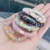 Diadema de felpa pequeña y colorida para el cabello, diadema de otoño e invierno, anillo de toalla elástico Mori de alta calidad, accesorios para el cabello de cola de caballo