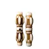Tallado en Hueso Tradicional de Xizang Vajra, Mano de Buda, Buda Amorfo, Cuentas de Barril Patrón, Piezas Caladas de Dos Piezas, Accesorios Coleccionables