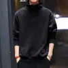 Sudadera de chenilla pesada estilo americano Grainlu con cuello alto para hombre, chaqueta tipo polo de forro polar para otoño, media cremallera para hombre