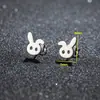 Brincos de Aço Inoxidável Vazados Pinguim, Elefante, Coelho, Dinossauro, Ovelha, Sapo, Acessórios de Orelha Personalizados Simples e Modernos Atacado