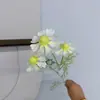 Flor artificial com 3 cabeças, textura aveludada, crisântemo de ráfia realista, flor artificial de alta qualidade, decoração de casa realista, comércio exterior transfronteiriço