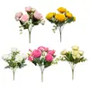 Ramos de Flores de Peonía Artificiales para Decoración Realista con Vegetación, Adecuados para Bodas Transfronterizas y Decoración del Hogar, Adornos para Paisajismo de Salas de Estar y Centros Comerciales