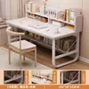 Mesa de Computador para Casa Pequeno Apartamento Mesa com Estante Integrada Quarto Estudante do Ensino Fundamental Mesa de Estudo Ensino Médio Mesa de Escrita
