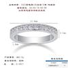 Anillos de Plata de Ley 925 con Moissanita Estilo Coreano Estilo Ins Transfronterizos Venta al por Mayor con Certificado Gra Anillos de Nicho para Mujer