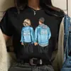 Camiseta Estampada de Moda para Mujer Mujer Nueva Camiseta Negra Femenina S