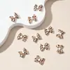 Leopardo Laço Nail Art Ornamentos Resina Requintado Laço Doce Coringa Fundo Plano Usar Armadura Ornamentos Atacado
