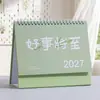 Calendario 2027: Adorno de Escritorio Minimalista, Estilo Morandi, Fresco y Creativo, Planificador de Oficina y Rastreador de Tareas Diarias