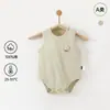 Mameluco de Verano para Bebé 100% Algodón Puro Body Calado Mameluco Triangular para Recién Nacido Traje Delgado sin Mangas para Gatear Bebé