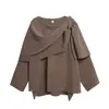 Atacado de Roupas Femininas Transfronteiriças Outono Novo Estilo Europeu e Americano Elegante Jaqueta Curta de Tricô Estilo Capa com Cachecol Grande