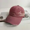 Sombrero de Sol Bordado Estilo Americano de Ala Ancha Suave para Mujer que Hace que la Cara Parezca Más Pequeña, Gorra Cómoda con Protección Solar, Gorra de Béisbol para Hombre